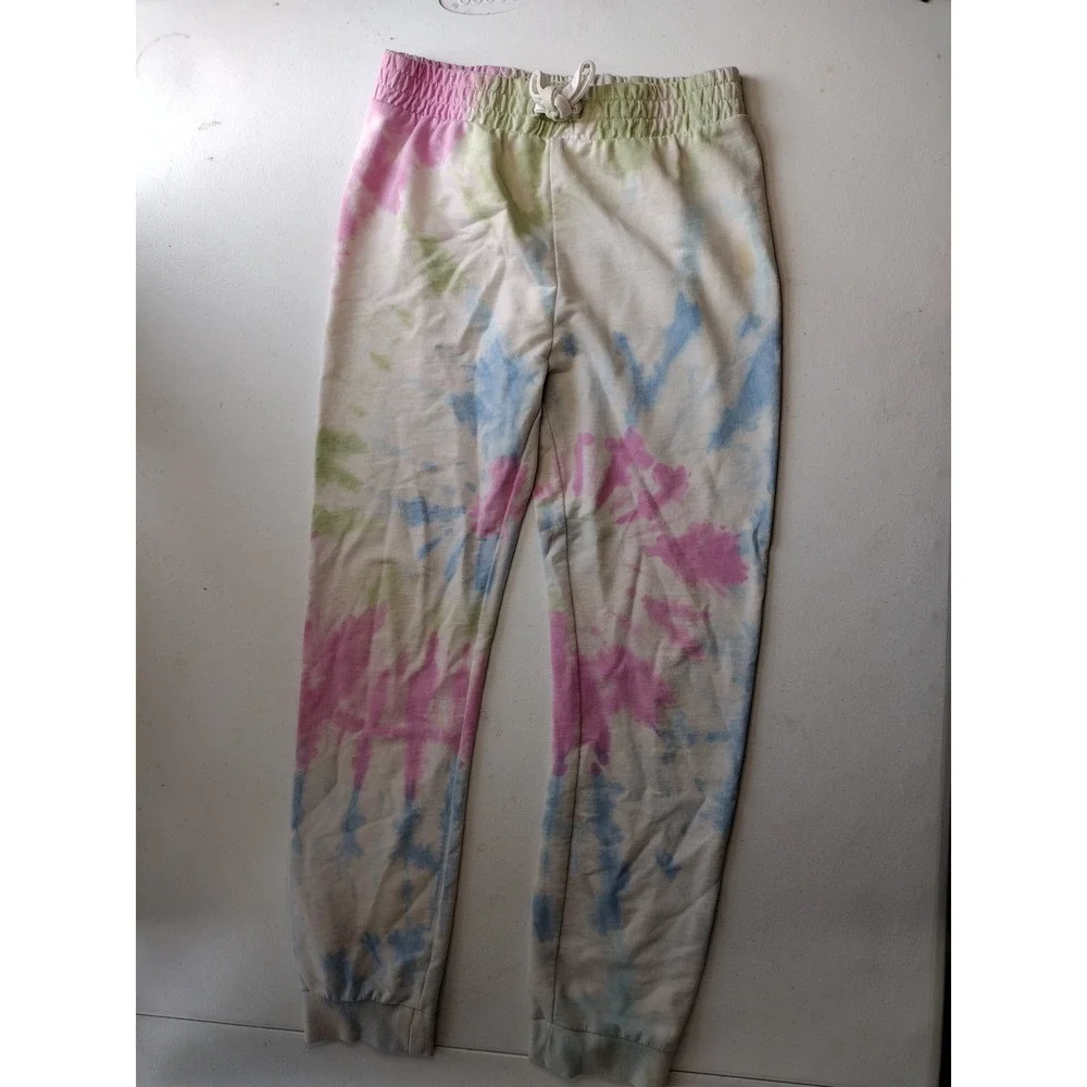 Kids Tie Dye Sweatshirt Jogger Pants Set Lace Up Neck Size 8‎